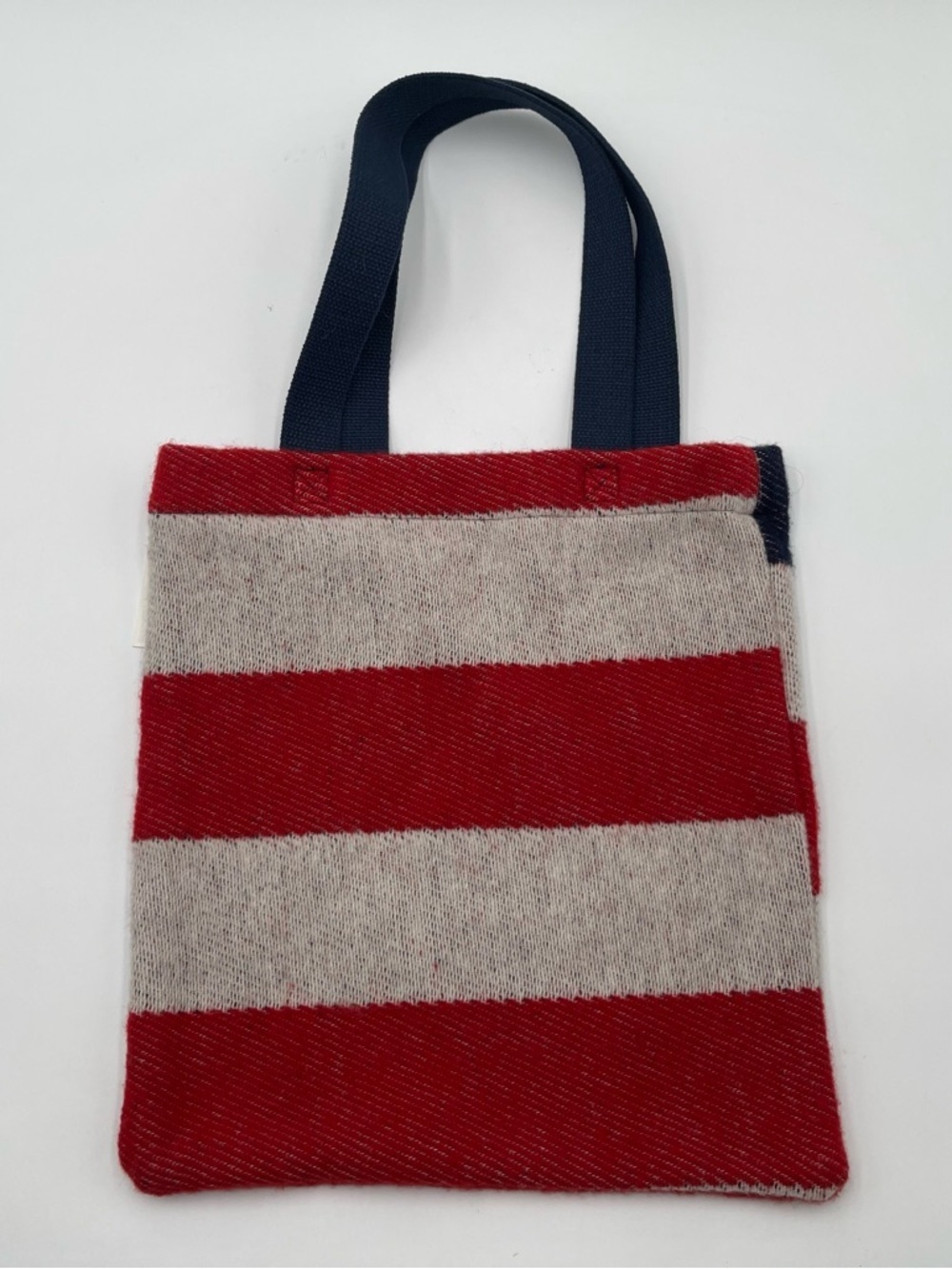 Faribault Woolen Mill Co Red White Blue Wool UnstructuredTote Shoulder Bag USA - Picture 5 of 9